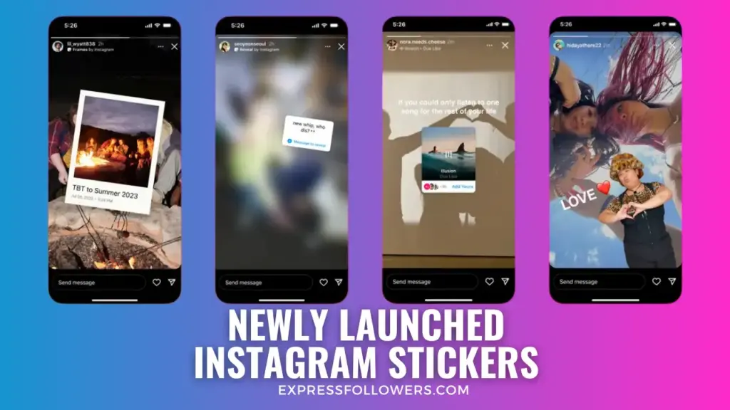 The New Launched Instagram Stickers